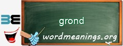 WordMeaning blackboard for grond